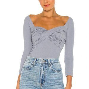 The Line By K Stevie Top Dusty Blue XL